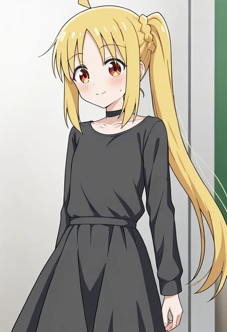 ijichi nijika bocchi the rock! 1girl, black dress,
<lora:br_test:1>