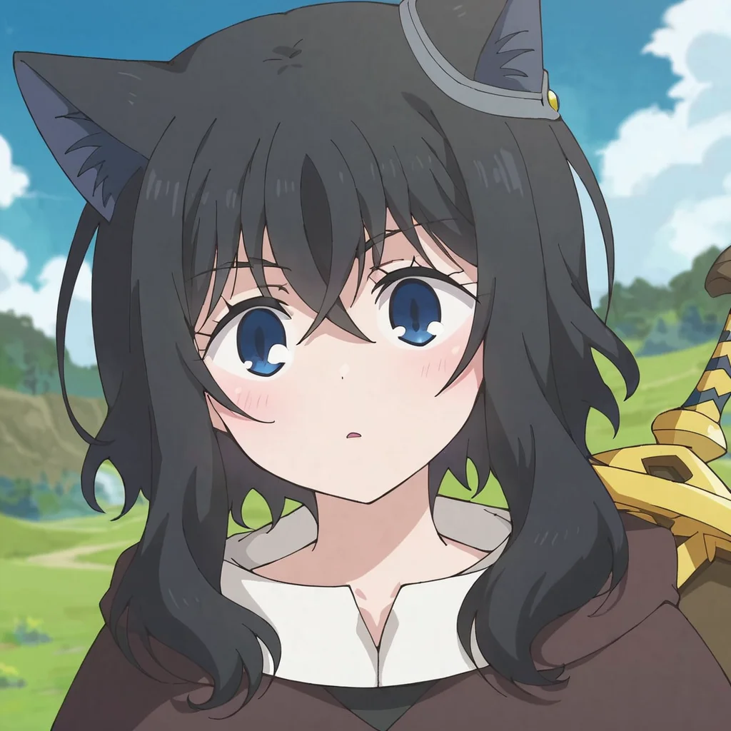 score_9, score_8_up, score_7_up, source_anime, best quality, masterpiece, absurdres, 1girl, fran, Tensei Shitara Slime Datta Ken, upper body, sword on back, outside, grasslands, grass, clear sky, <lora:fran-tensura-ponyXL-v0.5:1>
