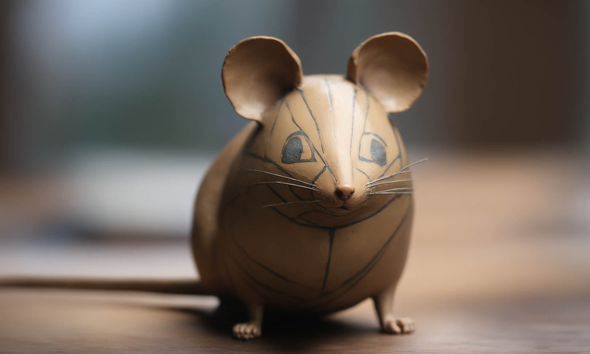 <lora:paintedpotterycd_xl-000004:0.8>,a handmade sculpture toy of a rat made of painted pottery in office scene,paintedpotterycd_xl,miniature,tilt-shift,solo,indoors,chinese zodiac,wooden table,cutie,cute,still life,animal statue,front view,facing viewer,looking at viewer,(Unbelievable Digital Artwork:1.3),fine art,CGSociety,ArtStation,master works, 8K, HDR, UHD, masterpiece, best quality, highly detailed, high resolution, finely detail, extremely detailed, ultra detailed, wallpaper