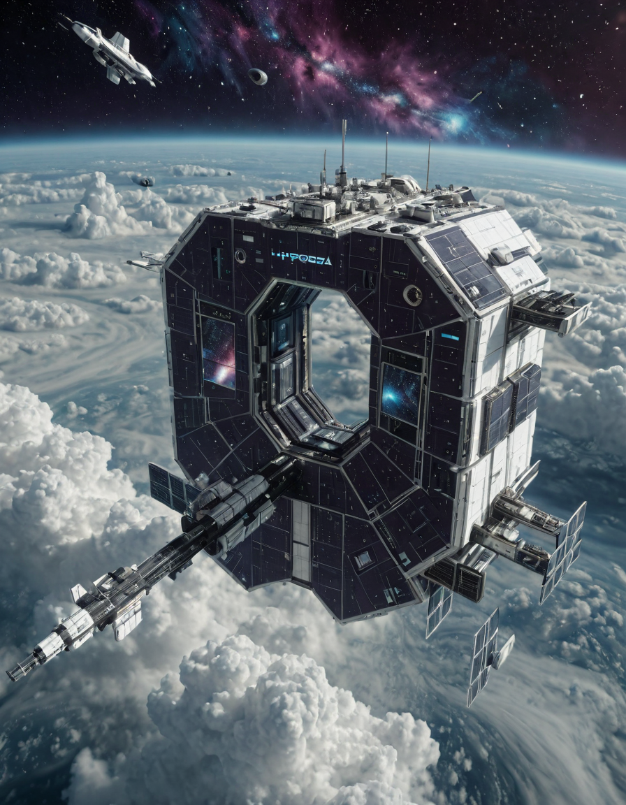 <lora:Space_Worlds_Minis_3v2:1> swminis3all, swminis3, swminis3bis, Test1, Test2, Test3, Test4, E1, E2, E3, E4, photo, realistic, reflection, kanji, white, science fiction, above sea, outdoors, sunset, space station, fire nebula, blue sky, in the clouds, mist, hard hyperspace, soft hyperspace,