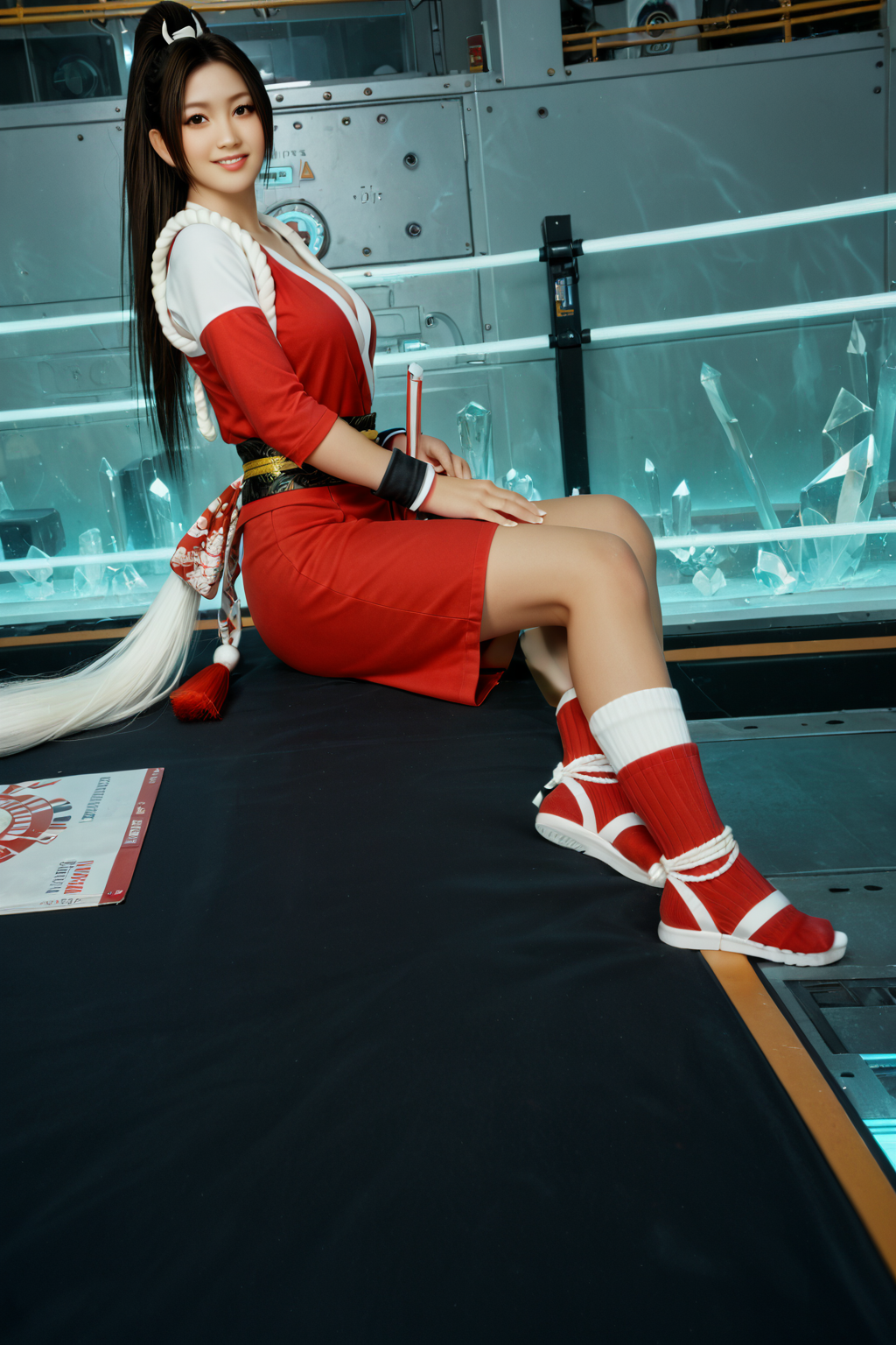 core_9, score_8_up, score_7_up, score_6_up, masterpiece, ultra quality, crystal clear, 8K UHD, photorealism, female,  <lora:Mai_Shiranui_P:1>, Mai_Shiranui_Pony