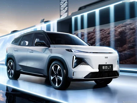 Geely L7,suv car,
<lora:Geely-L7extrrior:1>,(cinema background:1.5),cinema lighting,poster,