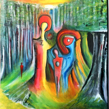 corcoc2s colorful lovers in forest surrealistic<lora:corcoc2s:1>