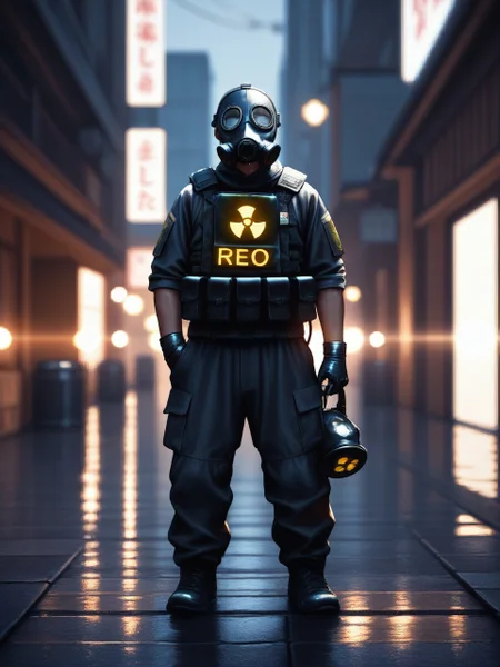 masterpiece, best quality, amazing quality embedding:my\WaiIL25PosD gas mask on barrel radiation symbol <lora:SPOl_10ep_4k><lora:zy_Realism_Enhancer_v1>