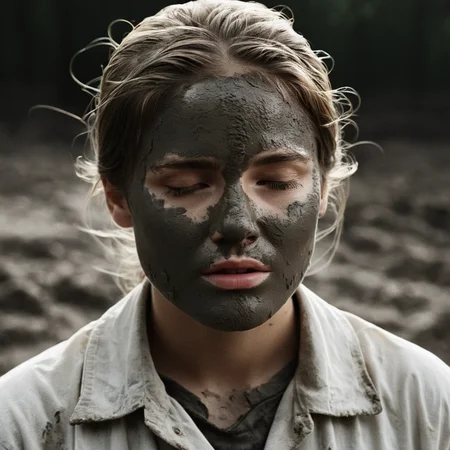 cinematic film still of <lora:High-key lighting Style:1>
bright light, bright, a woman with mud on her face and a white shirt High-key lighting Style,solo,1boy,closed mouth,monochrome,closed eyes,greyscale,male focus,portrait,realistic, shallow depth of field, vignette, highly detailed, high budget, bokeh, cinemascope, moody, epic, gorgeous, film grain, grainy