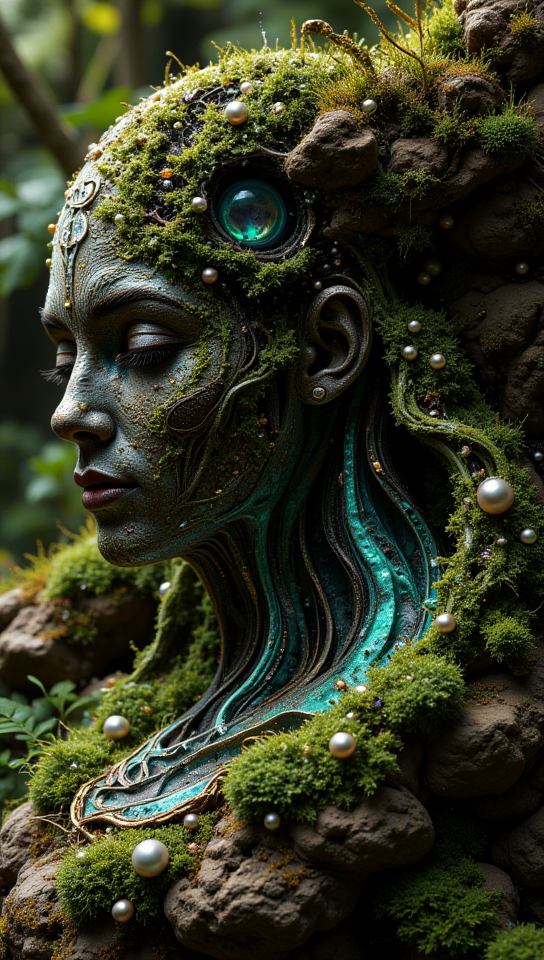 masterpiece, 4k, 8k, sharp, a intricate representation of a smoth surface with moss made of planet. There are pearl that are gems and embedded inside of the crown, the light is cinematic during day in a pleasant nature setting.
detailmaximizer, Midjourney_Whisper <lora:[Flux1]_flux_vividizer:0.3> <lora:[Flux1]_scenery_lora_comfy_converted:0.2> <lora:[Flux1]_Opal_Fantasy_Flux:0.5> <lora:[Flux1]_aidmaPsychadelicChaosWorld-FLUX-v0.1:0.3> <lora:[Flux1]_aidmaImageUpgrader-FLUX-V0.1:0.1> <lora:[Flux1]_midjourney_whisper_flux_lora_v01:0.1> <lora:[Flux1]_SXZ_Nixeu_Flux:0.5>