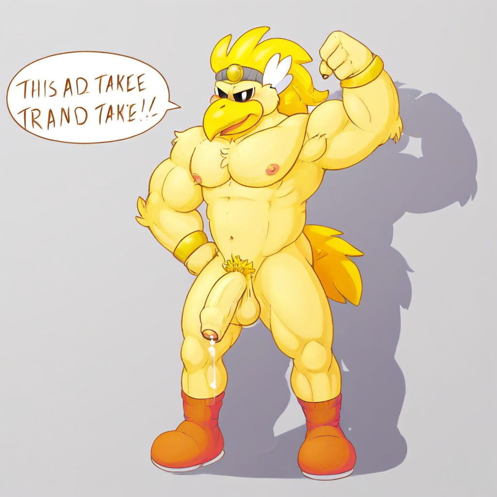 pokemon (creature), Anime style, anus, detailed lighting, hand on hip, ovarian male, white background, bara, blush, bird beak, lying, blonde hair, simple, Harsh shadows, detailed shadows, animal ears, toon lighting, cum, manly, nude, humanoid body, Soft lighting, head band, 1boy, erection, pulled by self, arm up, arms to the side, solo, shirtless, foreskin, swim briefs, thick thighs, pubic hair, humanoid fingers, claws, speech bubble, feather handbags, thighs, furrification, simplified lighting, cowboy shot, precum, black scaleria, bulge, harsh lighting, male, flexing, standing, socks, nipples, yellow public hair, full body, penis peek, holding, animal feet, Very detailed art, large penis, topless male, 4 fingers per hand, navel hair, stomach