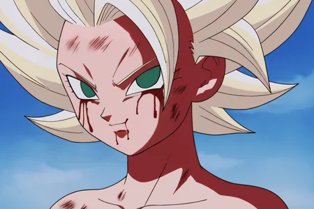 source_anime, score_9, score_8_up, score_7_up, anime screencap,8k, absurd res,
caulifla, 1990s \(style\), super saiyan 2, floating hair, 1girl, solo, blonde hair, green eyes, blood, sky, blood on face, blue sky, spiked hair, close-up, serious, injury, bruise, super saiyan, dirty face, bruise on face, v-shaped eyes, v-shaped eyebrows, looking to the side, anime coloring, retro artstyle
<lora:caulifla_pony_v2:0.8>