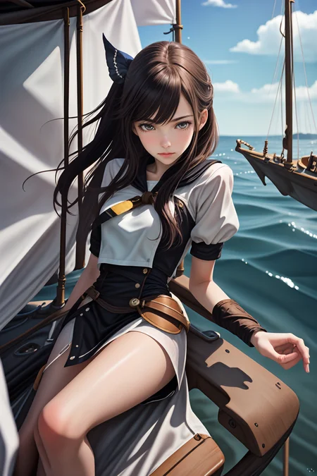 1girl and 1boy ,fantasy, sailing <lora:LCM_LoRA_Weights_SD15:1>