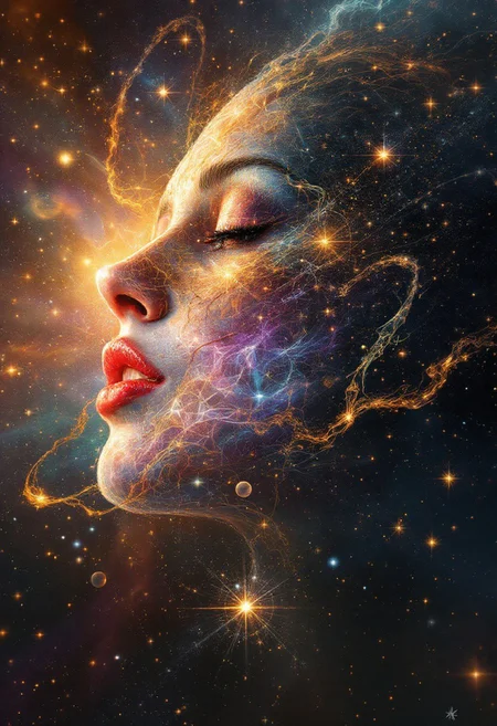 visual collision, extended art, fantasy, aesthetics, beautifully, cosmos