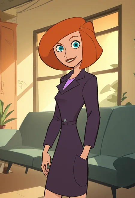 <lora:AnnPossiblePony1.0:1>AnnP, 1girl, purple jacket, solo, orange, hair, blue eyes, short hair, standing, score_9, score_8_up,smile, score_7_up, score_6_up, score_5_up, score_4_up, looking at viewer,indoors,