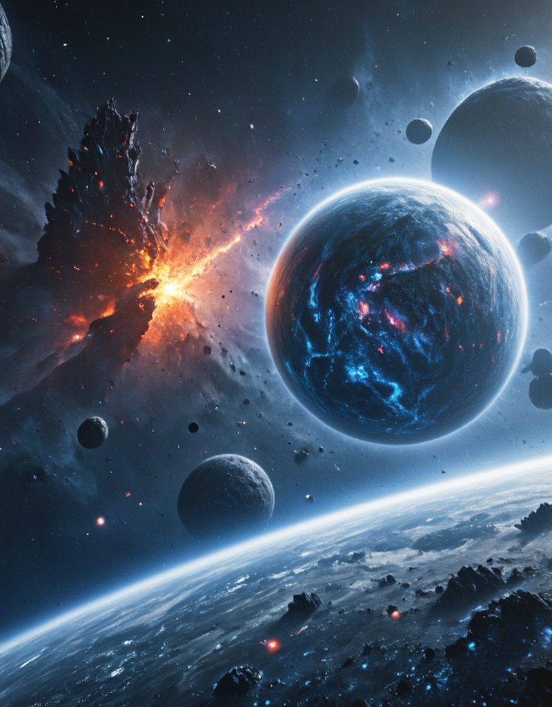 <lora:Space_Worlds_01__Poetic_fluxbeta3:1> sw01p_flux, in space, huge planet, ice planet, asteroids, space nebula, planet decay, earth like,