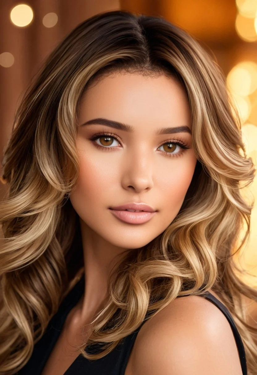 score_9, score_8_up, score_7_up, realistic, raw lighting, detailed, (warm colors, bokeh), score_9, score_8_up, score_7_up, realistic, raw lighting, detailed, (warm colors, bokeh), 18 year old, ((creole skin)), (dark brown hair with blonde highlights wavy hair) (light brown_eyes),mcvalensia, portrait, <lora:mcvalensia:1>