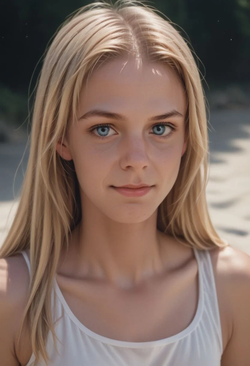 (Score_9,score_8_up, score_7_up:1.6),(source_anime:1.5),(rating_safe:1.5), (Ckukri:1.3),(( in beach)),(1girl,blonde long hair,blue eyes :1.3),high definition, 35mm,( detalled:1.5), focused, detailed face