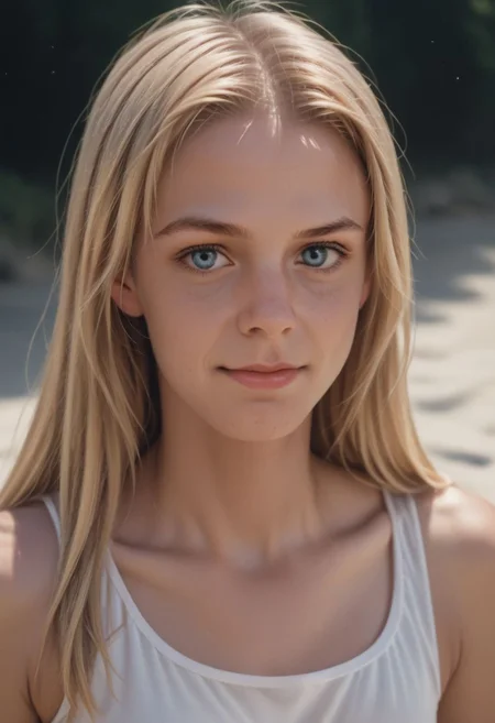 (Score_9,score_8_up, score_7_up:1.6),(source_anime:1.5),(rating_safe:1.5), (Ckukri:1.3),(( in beach)),(1girl,blonde long hair,blue eyes :1.3),high definition, 35mm,( detalled:1.5), focused, detailed face