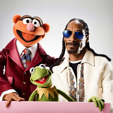 Snoop Dogg MuppetShow <lora:SDXL-MuppetShow-Lora-step00002500:1.0>