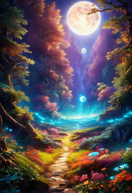 score_9,score_8_up,score_7_up,score_6_up,source_anime,high resolution,4K,8K,masterpiece,best quality,detailed,game cg,
BREAK no humans,no creature,
scenery,night,
moon shines faintly blue,
dense forest,
thick mist,
cluster of glowing blue mushrooms,