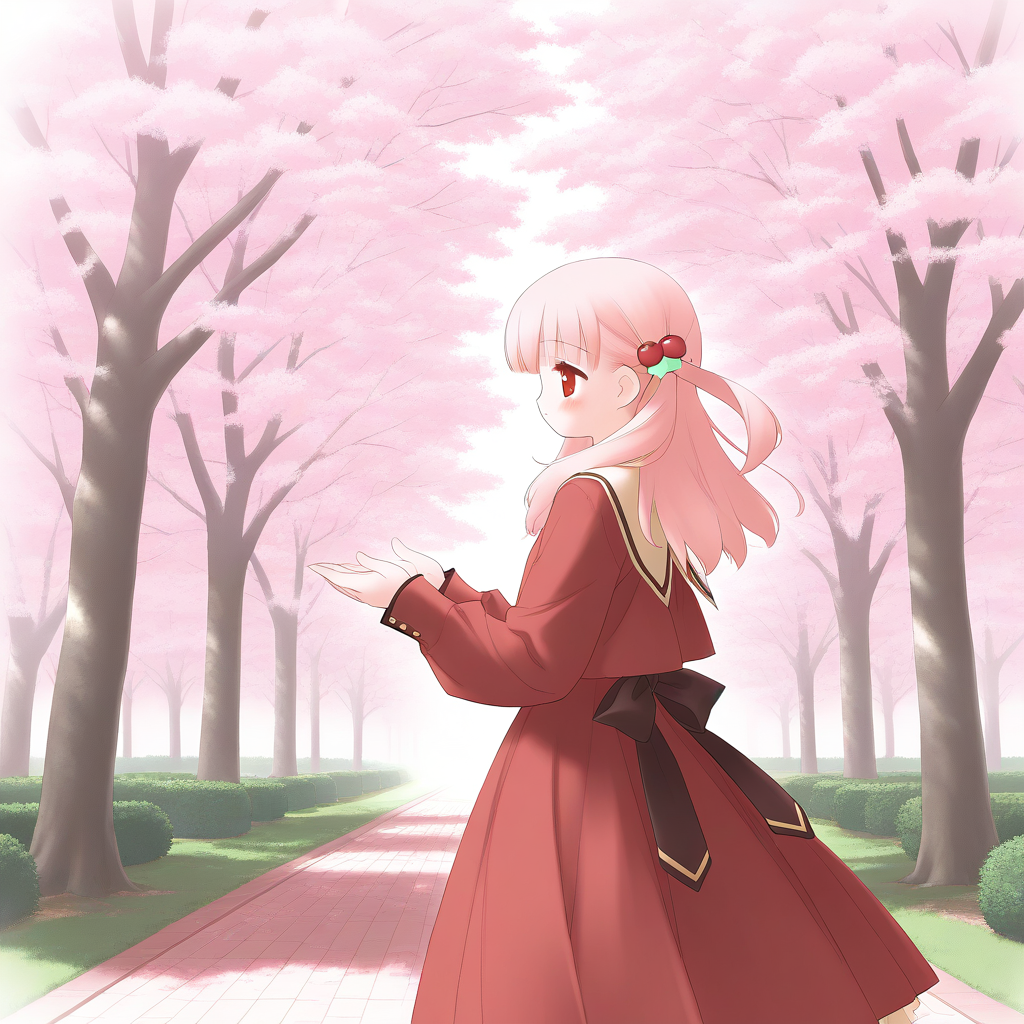 general,highres, ultra-detailed,very aesthetic,best quality ,best hands,  BREAK <lora:Kiriyama_Sakura_IS:1> KiriyamaSakura, pink hair, red eyes, hair ornament, 
1girl, solo, tree, outdoors,  cherry blossoms, red long sleeves, red skirt,  long hair, twin tail,head shot,