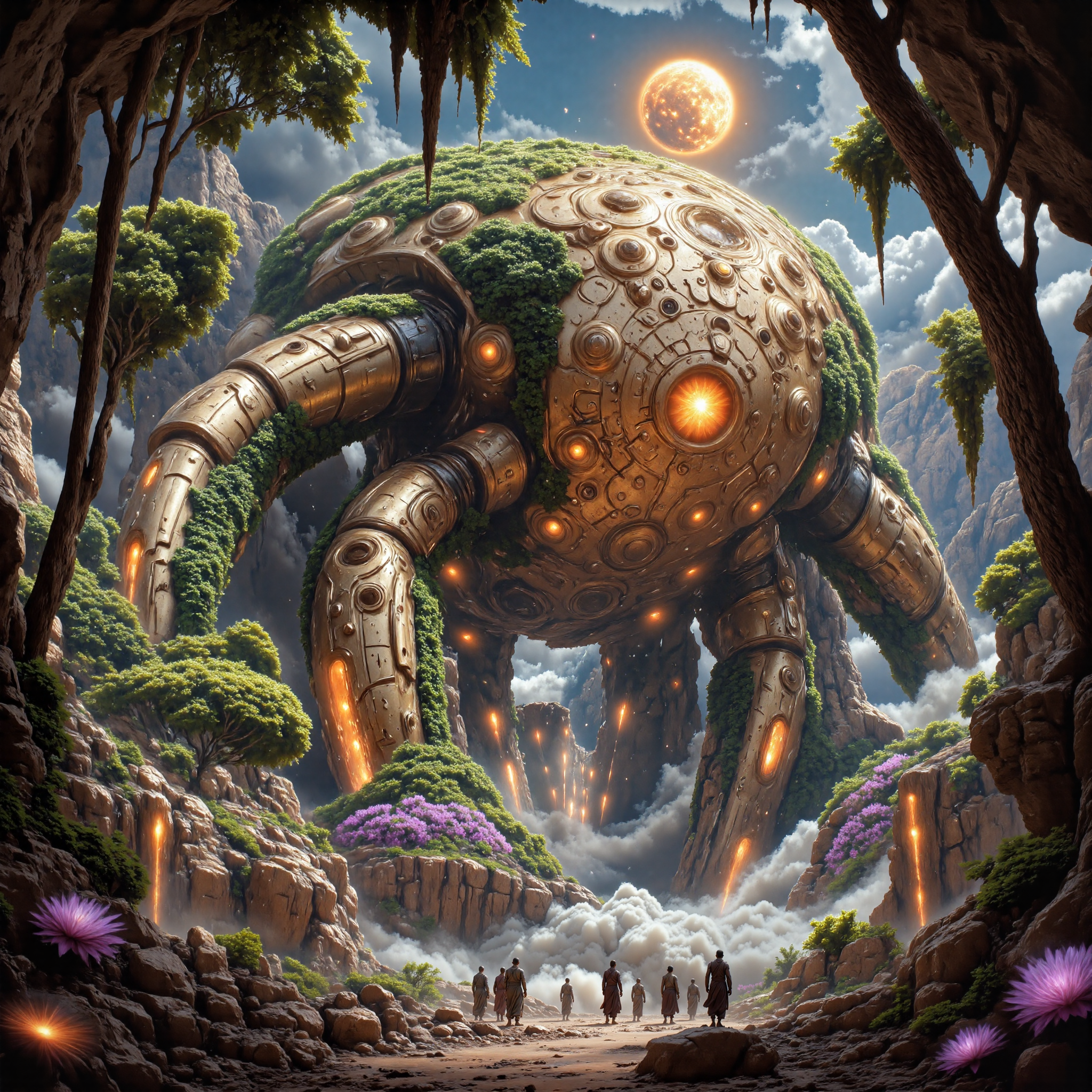 highly detailed, intricate, detailed background, famous artwork inspired by (alex maleew:1.2) and (terese nielsen:1.4) and (greg tocchini:1.1) and (wendy froud:1.2), heroic scifi style, the gigantic "accomplished harbgiggler", seen here decorated in floral gonzer, playfully orblebuffers through the dense gnarled jungle of verdant hurlydurl and grackleflonking trees on the dreaded paradisical planet "hampterward quartus", golden ratio, trippy lalaland, aidmamj6.1,  
<lora:style-trippy_lalaland-flux-by_ethanar:0.88>
<lora:midjourney_61-v0.4-flux-by_aidma:0.8> 
<lora:epic_gorgeous_details-balance-flux-by_flyway:0.52>