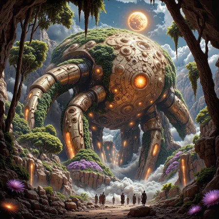highly detailed, intricate, detailed background, famous artwork inspired by (alex maleew:1.2) and (terese nielsen:1.4) and (greg tocchini:1.1) and (wendy froud:1.2), heroic scifi style, the gigantic "accomplished harbgiggler", seen here decorated in floral gonzer, playfully orblebuffers through the dense gnarled jungle of verdant hurlydurl and grackleflonking trees on the dreaded paradisical planet "hampterward quartus", golden ratio, trippy lalaland, aidmamj6.1,  
<lora:style-trippy_lalaland-flux-by_ethanar:0.88>
<lora:midjourney_61-v0.4-flux-by_aidma:0.8> 
<lora:epic_gorgeous_details-balance-flux-by_flyway:0.52>