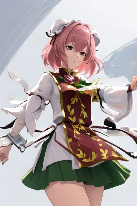 solo_focus, 1girl, ((white background, simple background)):2, (((masterpiece))), ((best quality)), ((ultra-detailed)), high resolution, absurdres, highres, ultra-detailed 8k unity wallpaper,
ibaraki kasen,