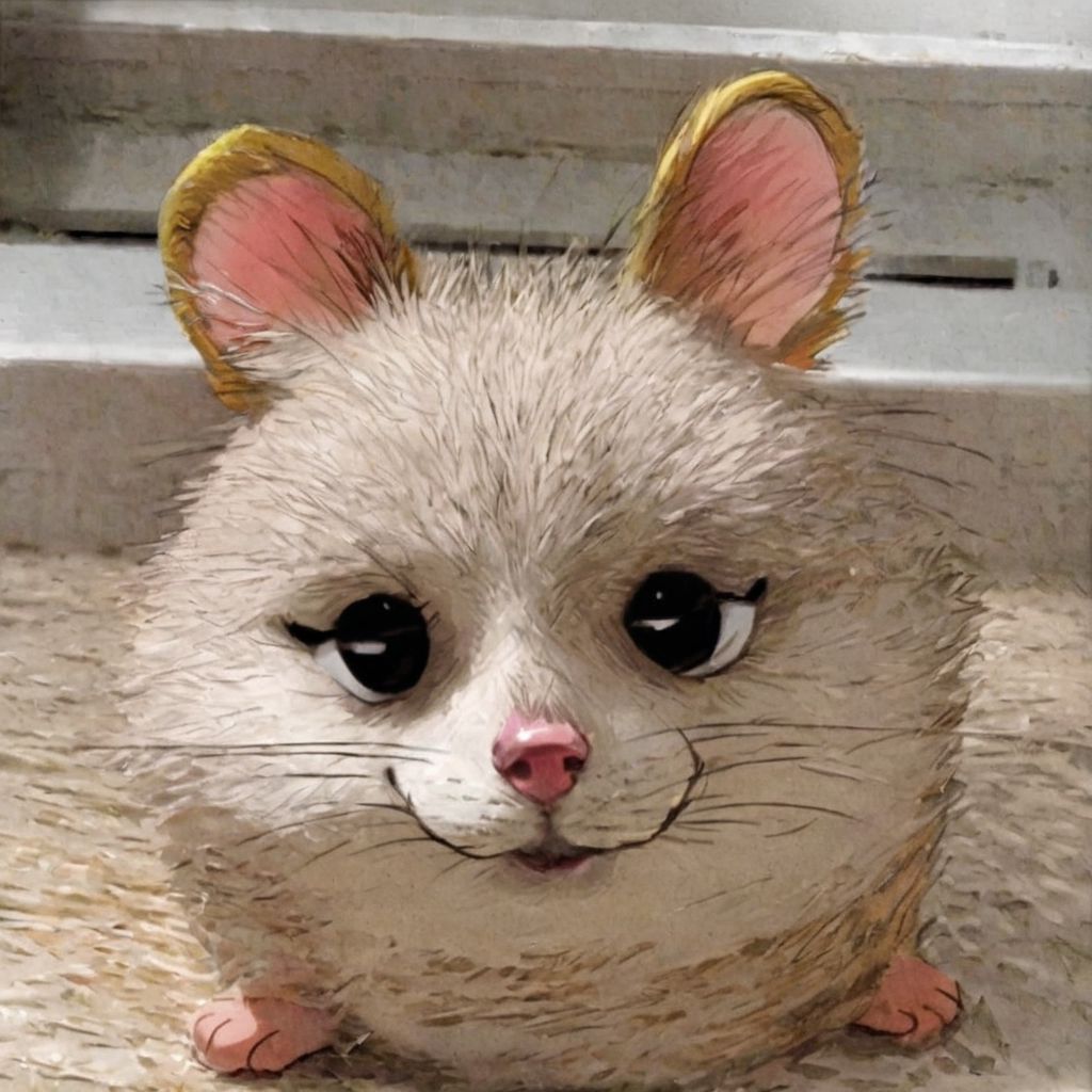 masterpiece, best quality,hamster, hamster, funny hamster, horny face, smirk, detailed hamster,