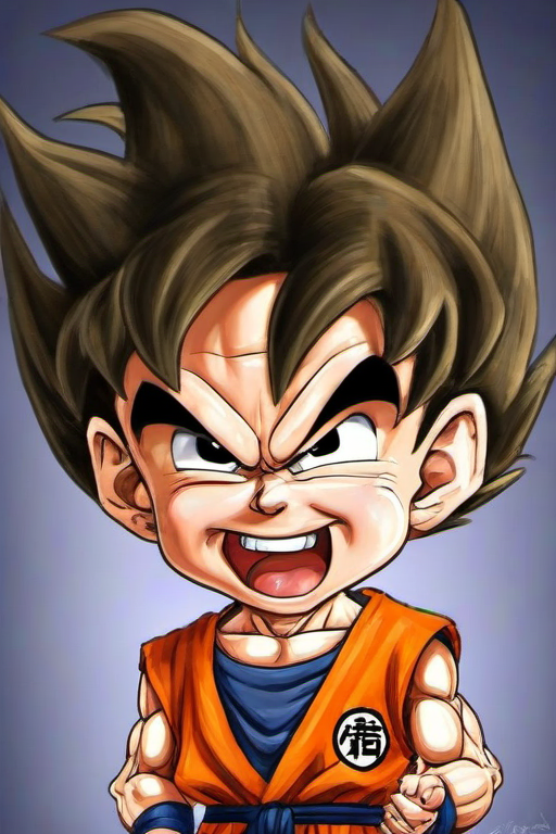 Masterpice,High Quality,
 <lora:PE_Caricature:0.8> PECaricature,
son goku from dragonball z