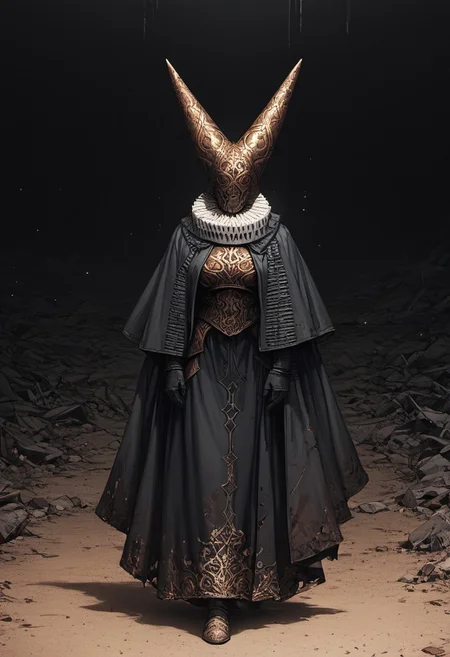 ((zPDXL3)), (SuperQuality:1.0) ~ (SuperQuality:1.2), score_9, score_8_up, score_8, Science Fiction, Star Wars, perfecteyes, ultra detailed, high resolution, high quality, masterpiece, intricate details, intricate body, intricate landscape, knva, Expressiveh, European Instagram Model, low light, muddy wasteland, No Man's Land, trenches,
BREAK
1girl, solo, source_cartoon, mature female, artillerywitch, helmet, neck ruff, cape, armor, looking at viewer, (closed mouth),