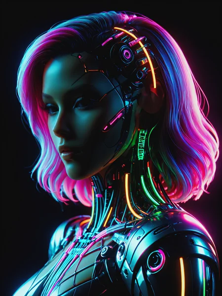 mad-cbrbdy woman , vaporwave, neon, retro_futurism, 80s, synthwave, grid, glowing, neon_lights, vibrant_colors, aesthetic, geometric pattern, <lora:Neon_Cyberpunk_Cyberbody_v2_SDXL:0.8>, raw photo, film grain, Fujifilm XT3, (photorealistic, realistic:1.2), deep shadow, 8k, uhd, dslr, ultra high res