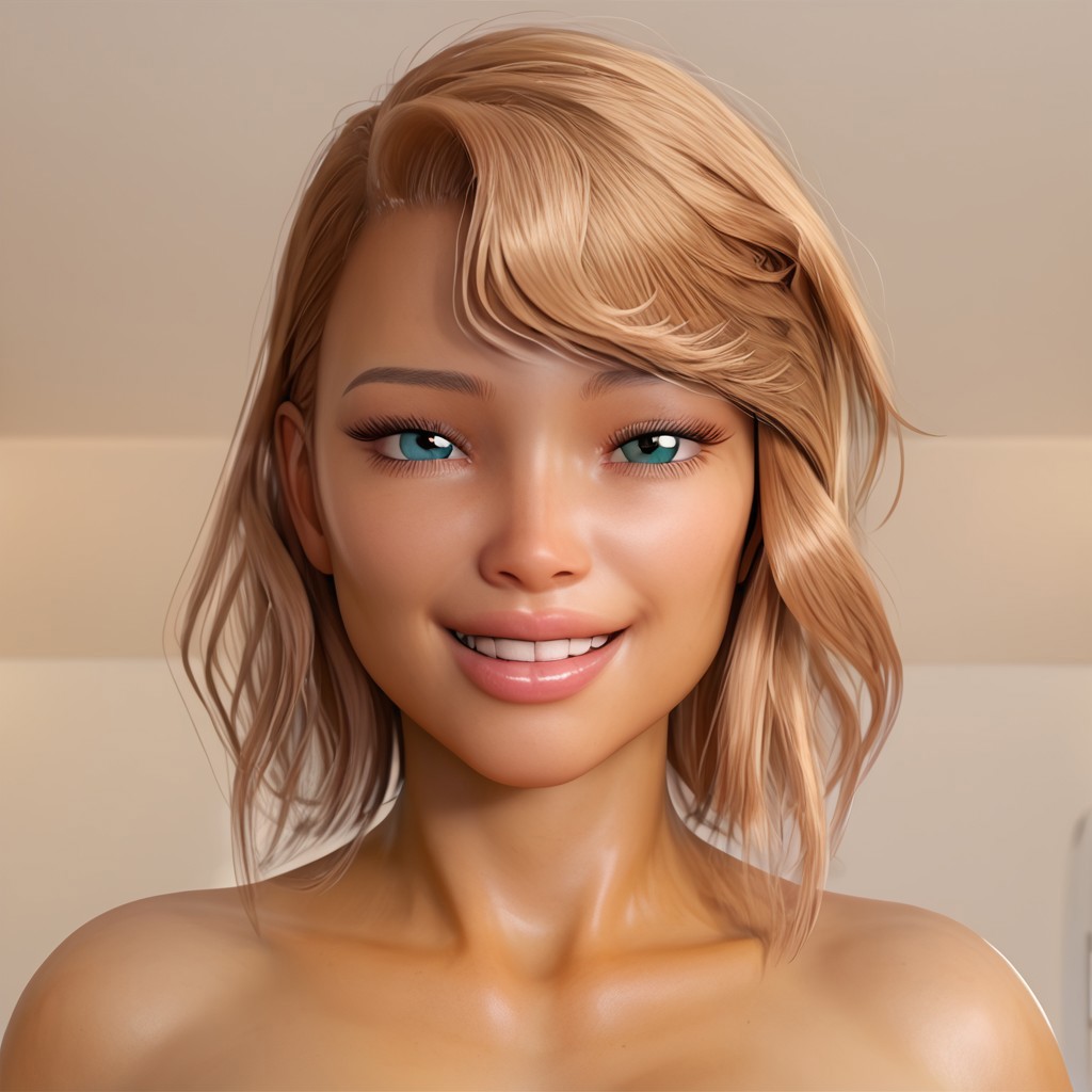 easynegative, masterpiece,best quality, highly detailed, score_9, score_8_up, score_7_up, score_6_up,
Lucia, beautiful girl, sexy body, perfect breasts, hourglass figure, shiny look, athletic, sexy body, hair bangs.
happy face, smiling, face focus, close up of face.