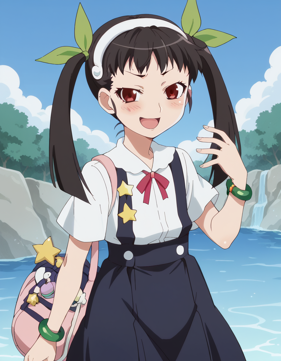 score_9, score_8_up, score_7_up, source_anime, <lora:mayoi-hachikuji-offmonster-ponyxl-lora-nochekaiser:1>, mayoi hachikuji, long hair, black hair, red eyes, ribbon, twintails, hair ribbon, hairband, anime screencap, skirt, jewelry, bag, star (symbol), bracelet, suspenders, green ribbon, suspender skirt,, aqueduct, water, stone, arches, ancient, , <lora:pov-bullying-ponyxl-lora-nochekaiser:1> pov bullying, teasing, smug, bullying, laughing, open mouth, blush, hand up, cowboy shot,, looking at viewer, solo,, dutch angle, cowboy shot