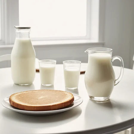 cinematic film still of <lora:High-key lighting Style:1>
bright light, bright, a table with a glass of milk,a jug of milk,and some ingredients High-key lighting Style,simple background,white background,food,no humans,plate,food focus,still life, shallow depth of field, vignette, highly detailed, high budget, bokeh, cinemascope, moody, epic, gorgeous, film grain, grainy