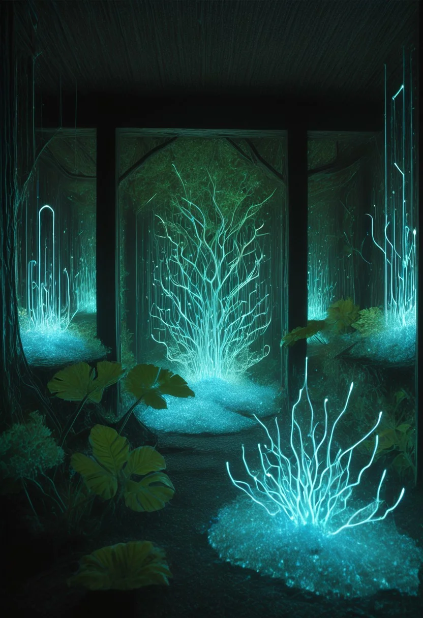 (Theme: Bioluminescent World). Craft and conquer a glowing masterpiece in a world alive with bioluminescence.