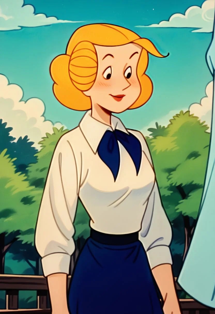 score_9, score_8_up, score_7_up, score_6_up, <lora:Alice_Mitchell_-_Dennis_the_Menace_v1.2:0.7> alice mitchell, white blouse with a blue ribbon, blue_skirt, smile,