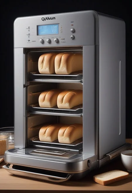 qu4ntum,masterpiece,best quality,amazing quality,flying ship,
toaster oven, baking bread