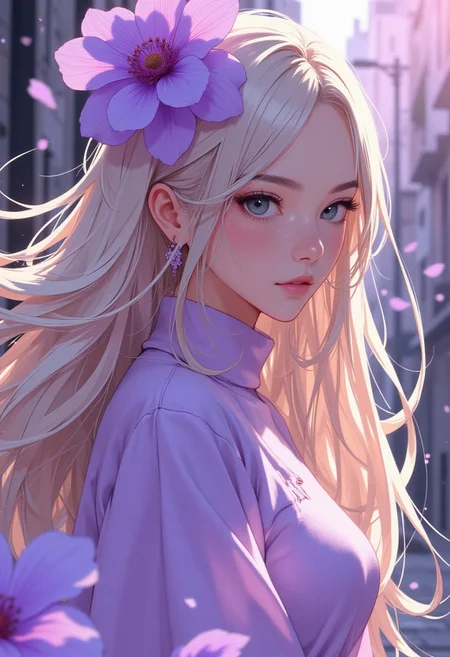 The Orchid Lady, according to the convention which relates the beauty of a woman to one of the flowers, might be likened to an orchid in bloom.
<lora:Anime v1.3:1.2> <lora:Blue_Future:0.9> <lora:Ethereal_Brush_Anime_v1.0:0.6> <lora:It's a LoRA for portraits, BUT! actually specialized in backgrounds. v1.0:0.15>