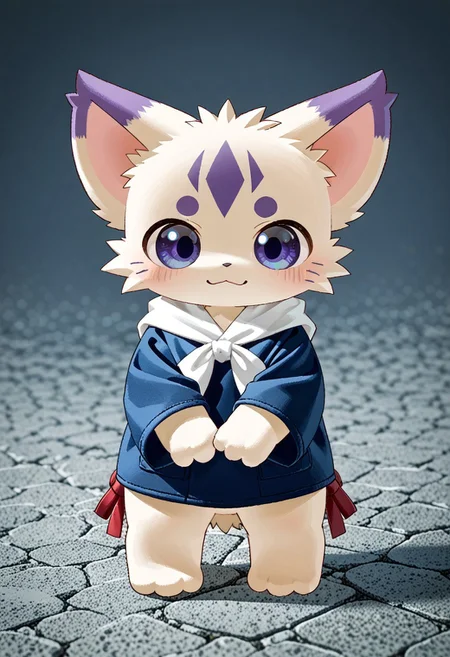 score_9, score_8_up, score_7_up, rating_questionable, ((((yne0by zuppu11)))), 1boy, furry, kemono, cute, solo, full body, zPDXL3
