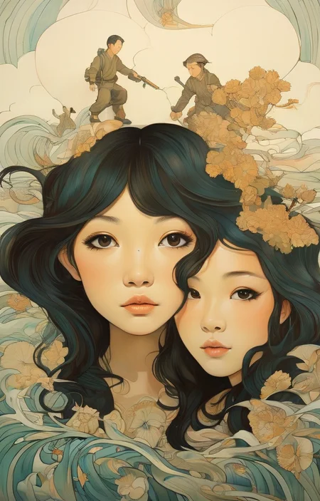 masterpiece,best quality,<lora:tbh280-sdxl:0.9>,illustration,style of Audrey Kawasaki
portrait of family