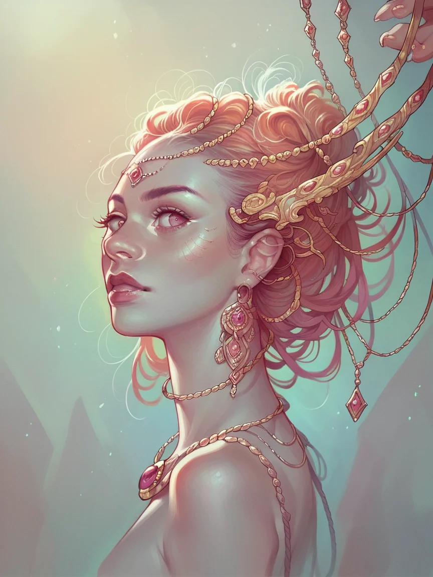 score_9, score_8_up, score_7_up, score_6_up, <lora:s0ftp1nkXLP:1> s0ftp1nk, 1girl, jewelry, solo