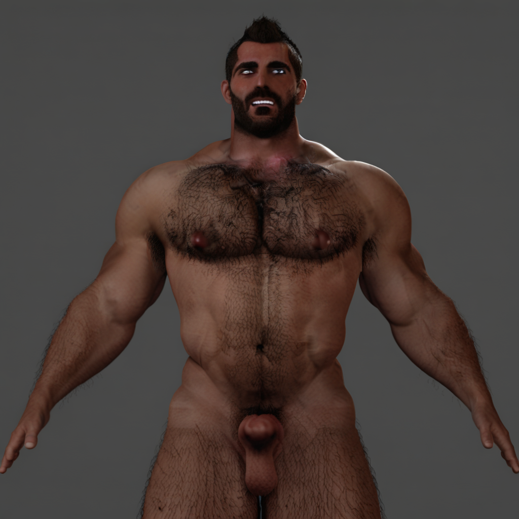 short hair, wonderful male chest, penis pov, god like chest, facing forward, spread legs, thick legs, program, teeth, orgasm expression, stunning male chest, very hairy chest, chest up perspective