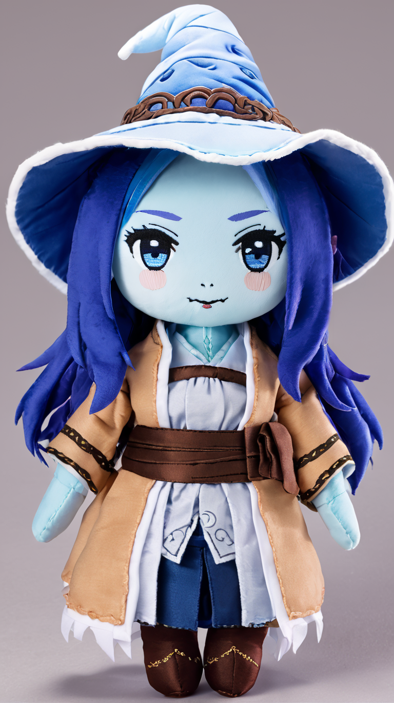 (((plushify, character stuffed toy, chibi))),
1girl wearing ranni-outfit, 
long blue hair,
one eye closed,
 looking at viewer,
enigmatic smile,
 <lora:armorify:1>
 <lora:w3ers:0.0>w3ers,
 <lora:Realistic000003_1_2.5DAnime_0.05_Merge1:0.0>
 <lora:woafu_plushify_sdxl_v02:1>