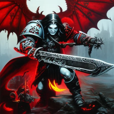 raider, demonic, Warhammer 40k, kojima-ayami