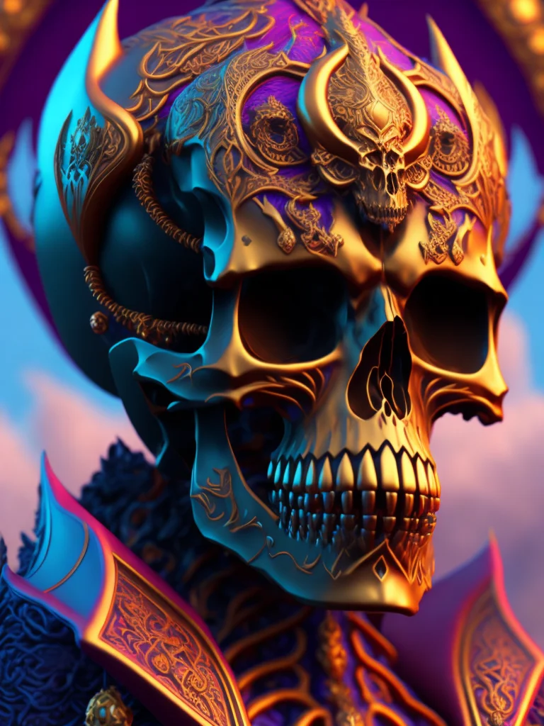 Skull demon sorcerer Concept art portrait by Casey Weldon, Olga Kvasha, Miho Hirano, hyperdetailed intricately detailed gothic art trending on Artstation triadic colors Unreal Engine 5 detailed matte painting, deep color, fantastical, intricate detail, splash screen, complementary colors, fantasy concept art, 8k resolution, gothic deviantart masterpiece