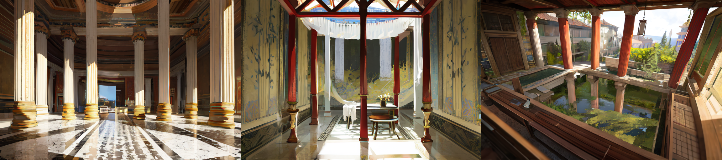 highly insanely detailed, masterpiece, top quality, best quality, highres, 4k, 8k, RAW photo, (very aesthetic, beautiful and aesthetic), 
__lazy-wildcards/subject/env-bg/Ancient_Roman_Interior_Design/prompts__, 
<lora:RomanInterior-10:0.8>, 
(1girl:1.3), 
1other, 
{0.3::(__lazy-wildcards/subject/costume-ethnicity-body-skin-tone/dark-skinned/prompts__:1.1)|}, 
{__lazy-wildcards/prompts/hair__|}, 
{0.1::__lazy-wildcards/subject/costume-ethnicity-race/furry/prompts__|}, 
__lazy-wildcards/dataset/background__, 
{0.2::__lazy-wildcards/utils/scenery__|}, 
{0.1::__lazy-wildcards/subject/moment/random/prompts__|}âââ