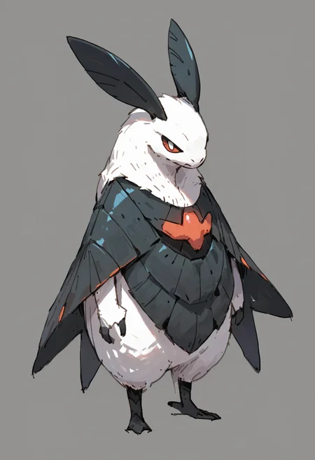 score_9, score_8_up, score_7_up, score_6_up, score_5_up, score_4_up,
<lora:FlatAndGritV2:1> fl4tgr1t,
, solo, simple background, white background, closed mouth, standing, full body, grey background, pokemon (creature), no humans, animal, animal focus, white fur