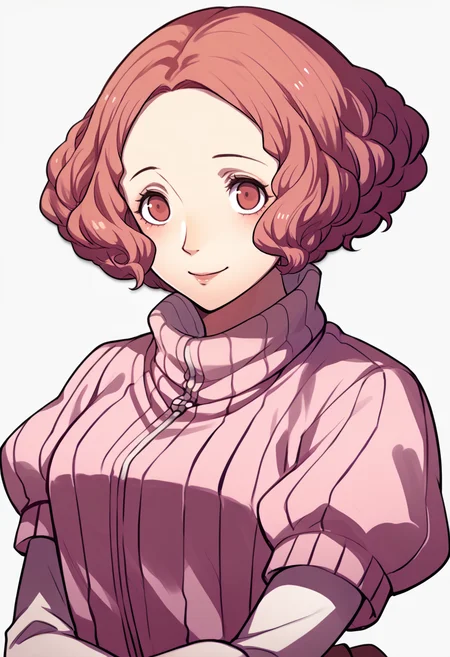 score_9, score_8_up, score_7_up, source_anime, 1girl, smile, <lora:zs_FE3HPortraitsXL:1> fe3hportraits, upper body, white background, <lora:HaruP5-pdxl:1> defHaru, short hair, pink ribbed sweater, turtleneck sweater, short over long sleeves