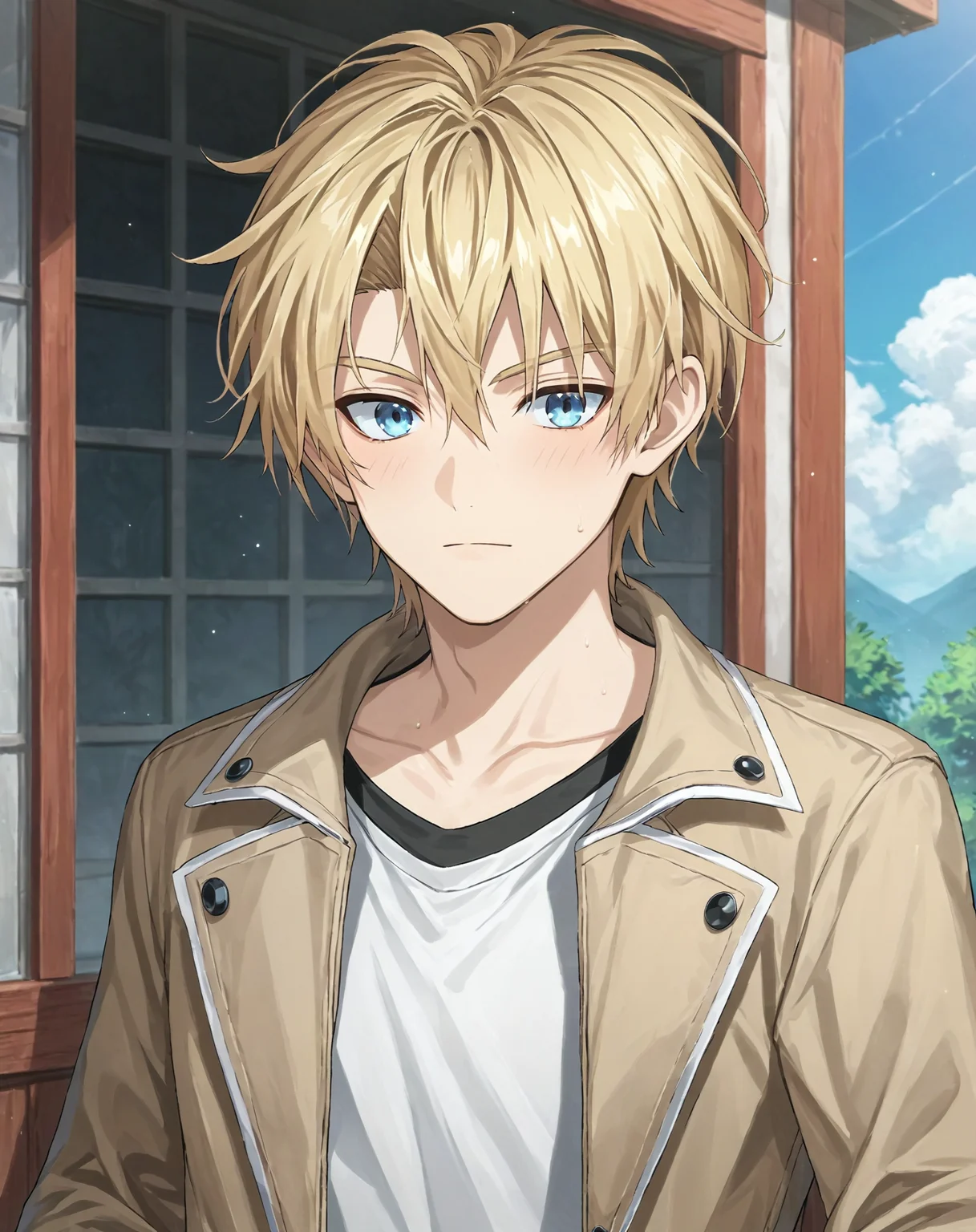 score_9, score_8_up, score_7_up, original style, depth of field, BREAK, rating_safe, 1boy, solo, yaoi, male focus, cowboy shot, skinny, <lora:brammashell_pony:1> brammashell_gc, blonde hair, blue eyes, short hair, hair between eyes, bangs, casual, pants, looking at viewer, facing viewer, outdoors, day,<lora:sdxl_lightning_8step_lora:1> <lora:xl_more_art-full_v1:0.5> <lora:Pony_DetailV2.0:1> <lora:Pony_QualityV4.0:1>