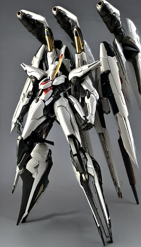 (LRS:1.8),mecha,(stylish mech),(stylish design armor),(science fiction:1),(very biggest size mecha:1.6),glowing eyes,(full body:1.2),mechanical parts,robot joints,(holding huge weapon:1.5),best quality,masterpiece,highly detailed,ultra-detailed,(huge mechanical weapon:1.3),(detailed weapon:1.2),(huge mechanical gun:1.2),<lora:srdxl_v2_7_5a7:0.8>,