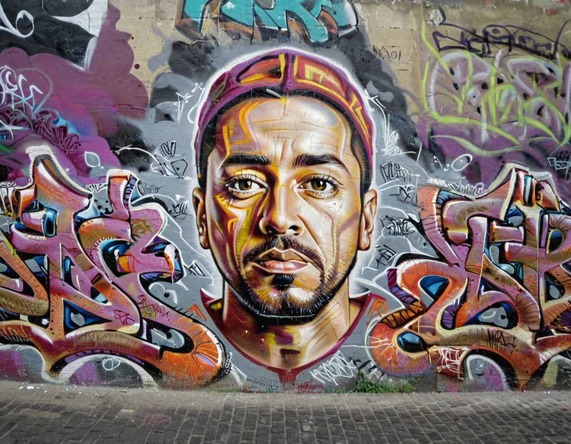 cinematic still graffitilora, wall, graffiti, 1man, portrait . emotional, harmonious, vignette, 4k epic detailed, shot on kodak, 35mm photo, sharp focus, high budget, cinemascope, moody, epic, gorgeous, film grain, grainy, graffitilora, wall, graffiti, 1man, portrait, intricate, detailed, vivid color, cinematic, sharp focus, highly detail, dramatic light, elegant, confident, colors, shiny, colorful, glowing, deep complex, coherent, symmetry, fine, polished, beautiful, full, background, illuminated, professional, stunning, gorgeous, breathtaking, brilliant, creative