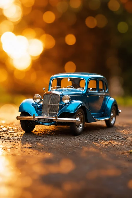 vignette, Award winning photo, <lora:add-detail-xl:1> (masterpiece:1.4) , professional photo, close-up an old miniature car, dramatic, (natural light:1.2) , amazing depth of field, shot on Lumix GH5 (cinematic bokeh, dynamic range, vibrant colors)